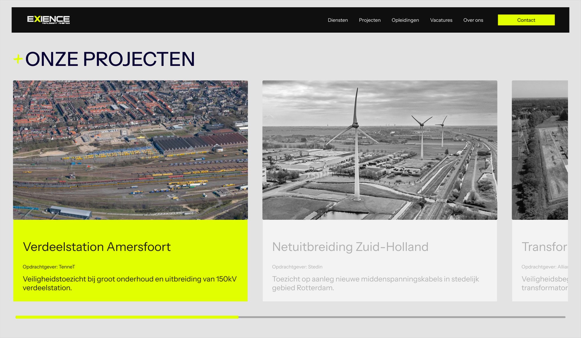 Exience homepage desktop screenshot 3