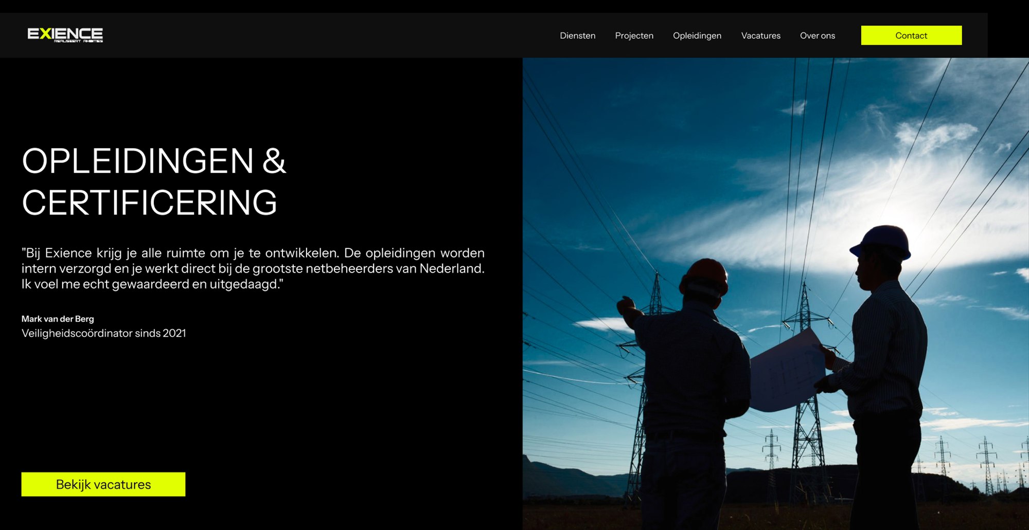 Exience homepage desktop screenshot 4