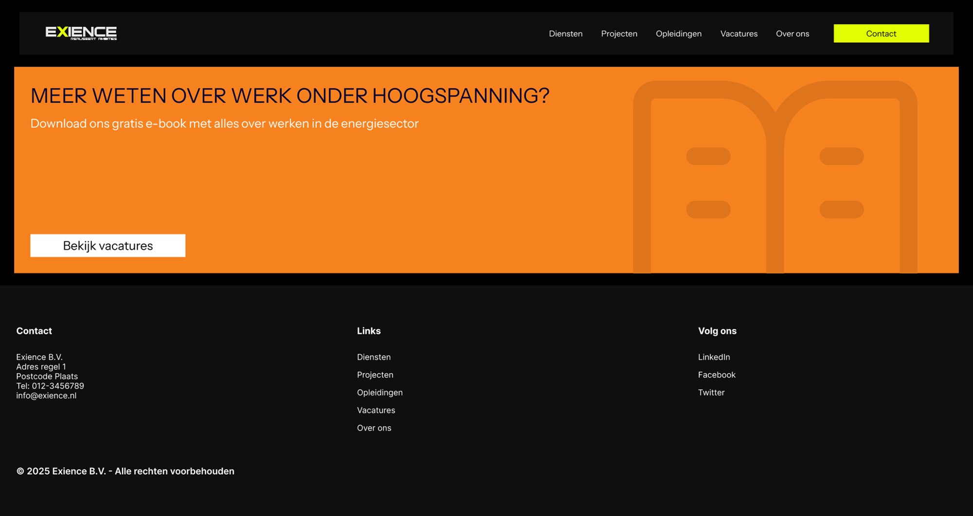 Exience homepage desktop screenshot 5