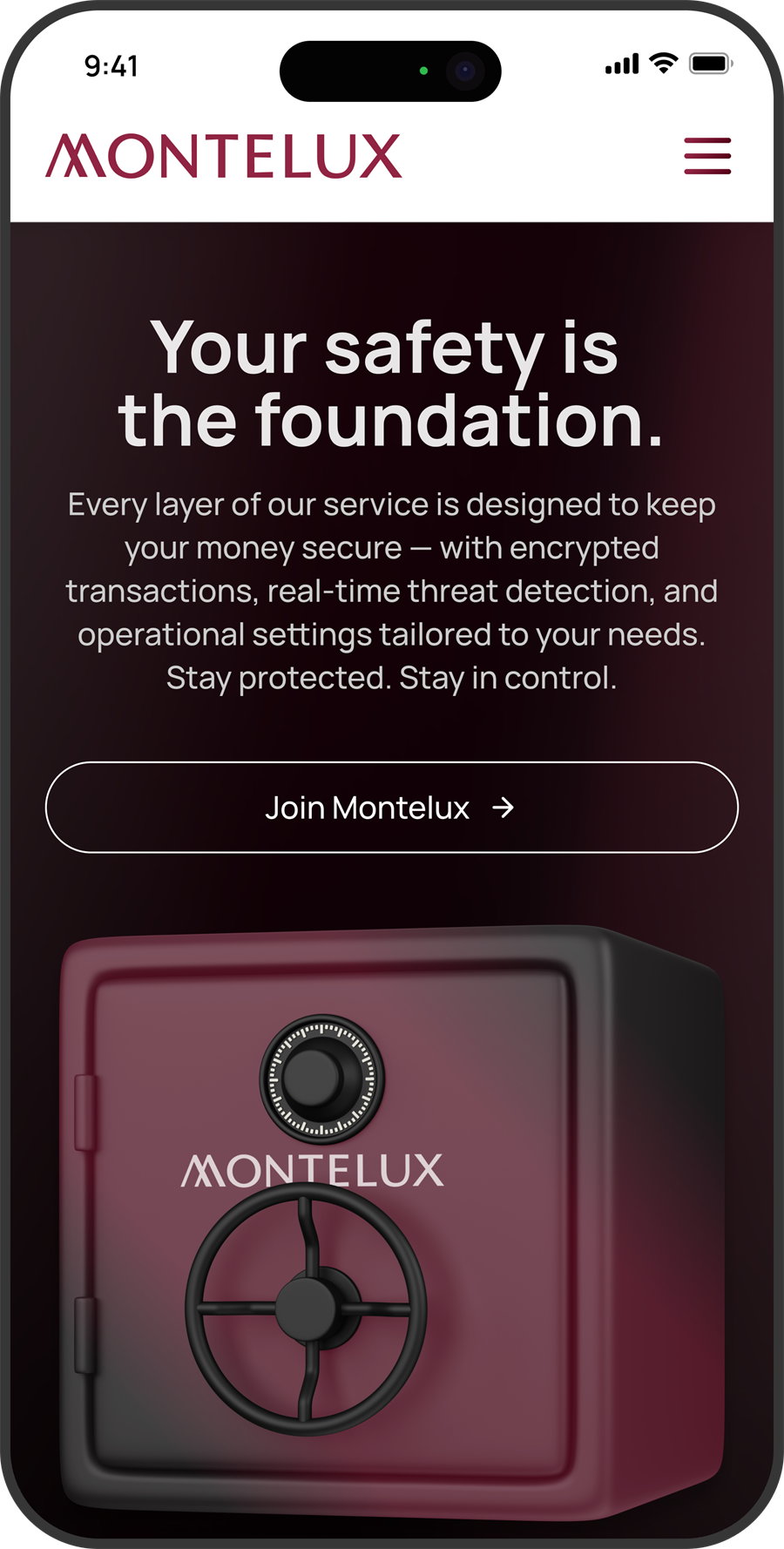 montelux 'more than a bank' mobile screenshot 2