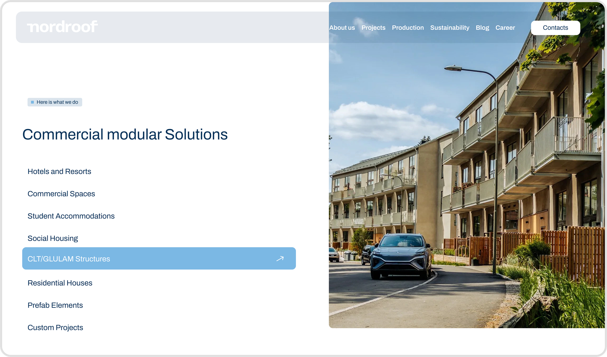 Nordroof homepage desktop screenshot 3
