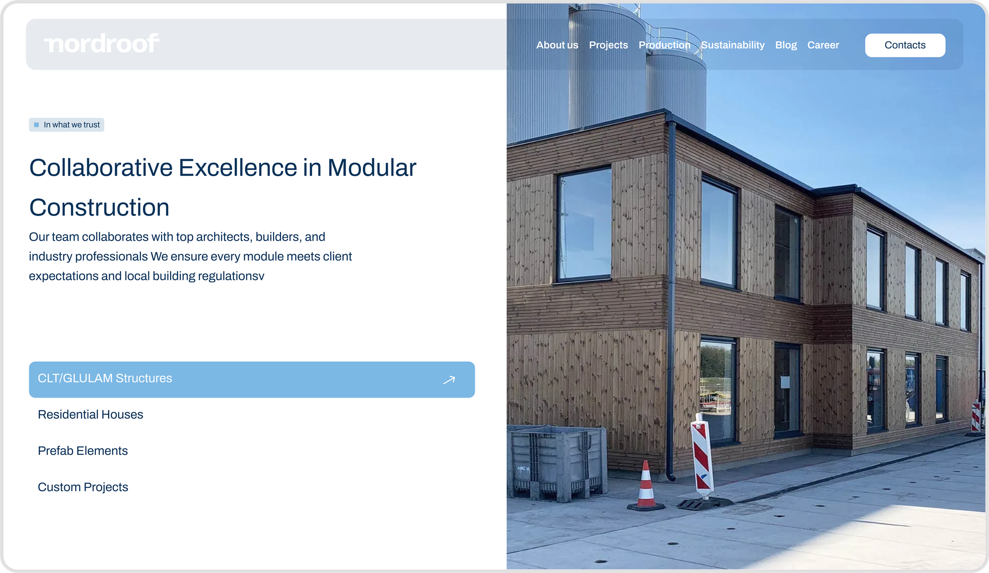 Nordroof homepage desktop screenshot 5